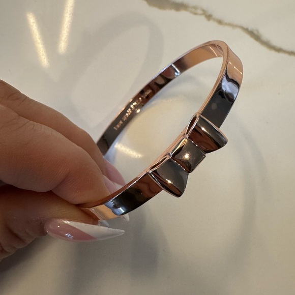 Kate Spade Rose Gold Color Bow Bangle Bracelet - Picture 4 of 8
